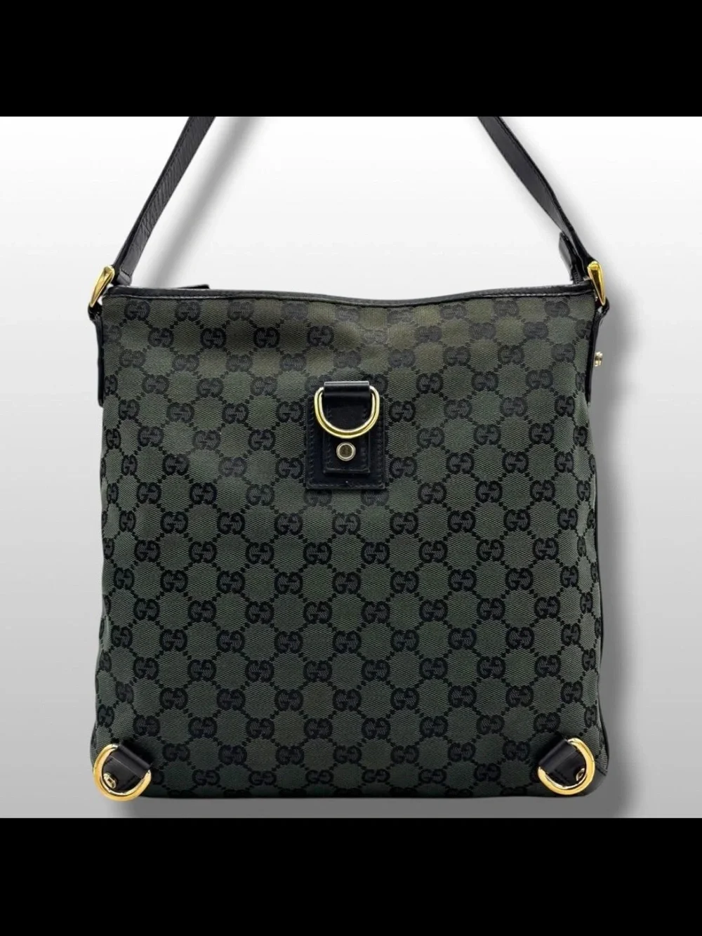 Gucci Green GG Canvas Shoulder Bag